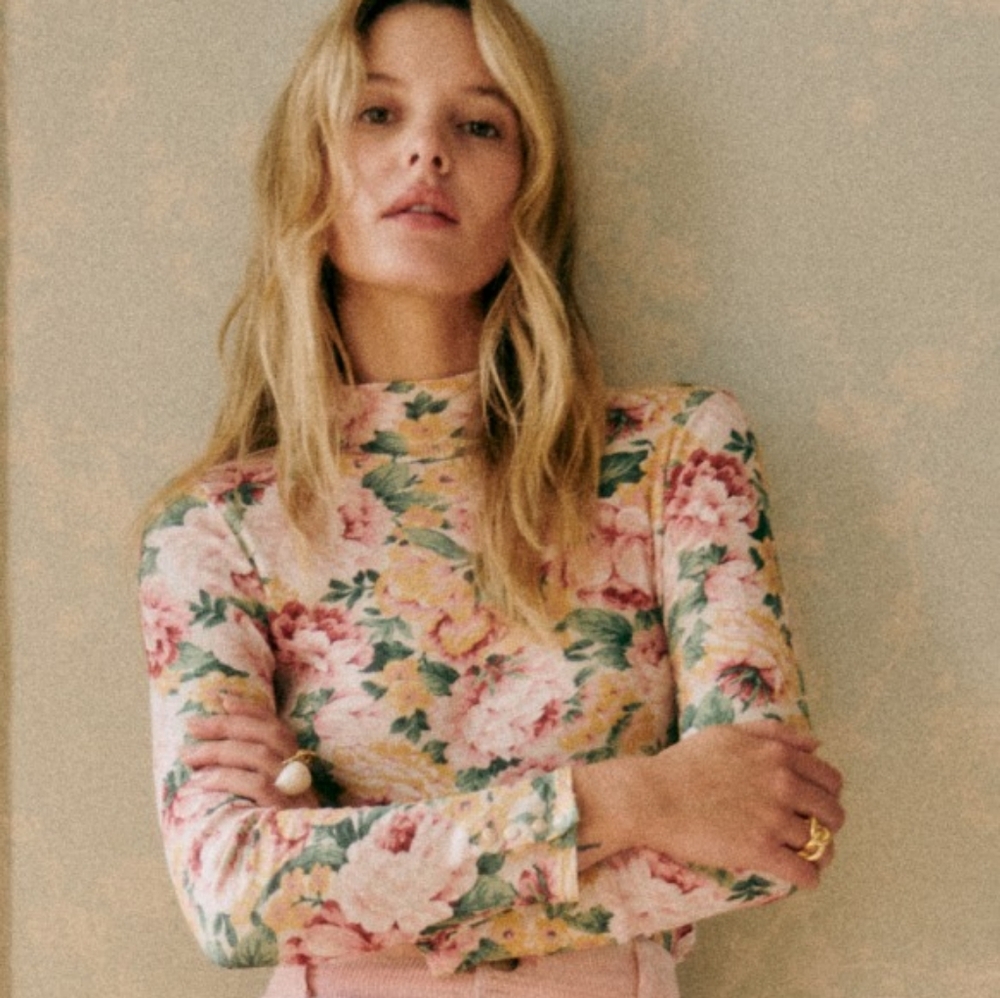 Sezane Felix Jumper in London Bouquet Size Medium